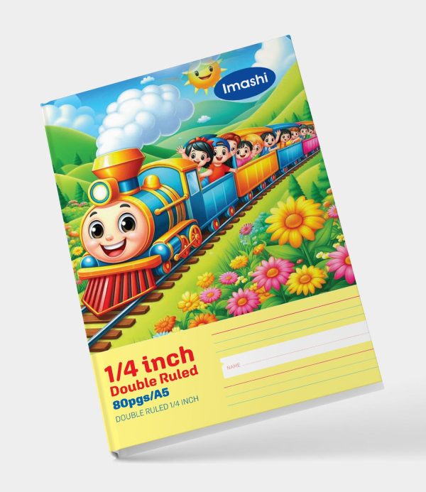IMASHI A5 80PGS DOUBLE RULED ¼ INCH