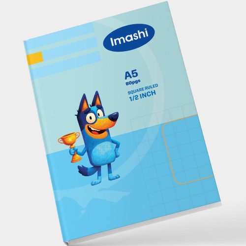 IMASHI A5 80PGS SQURE RULED  1/2 INCH