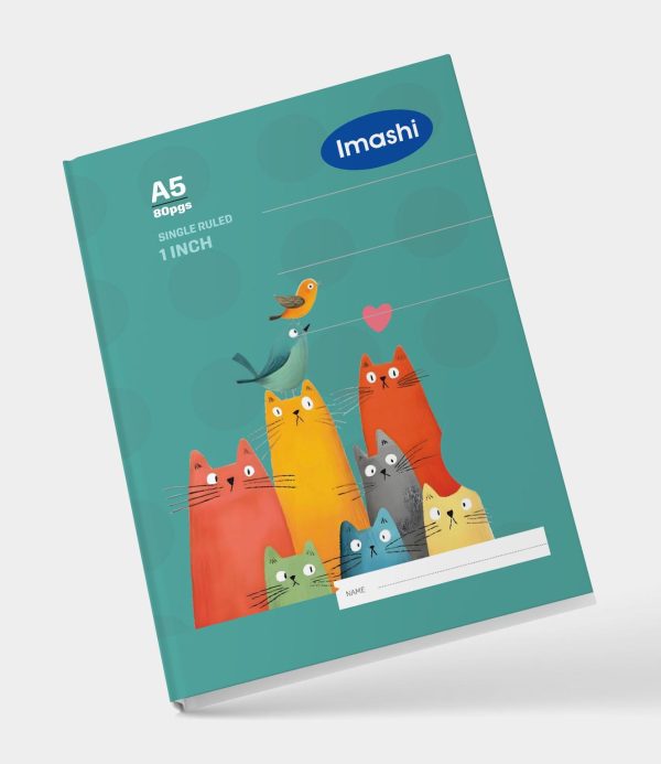 IMASHI A5 80PGS SINGLE RULED  1 INCH