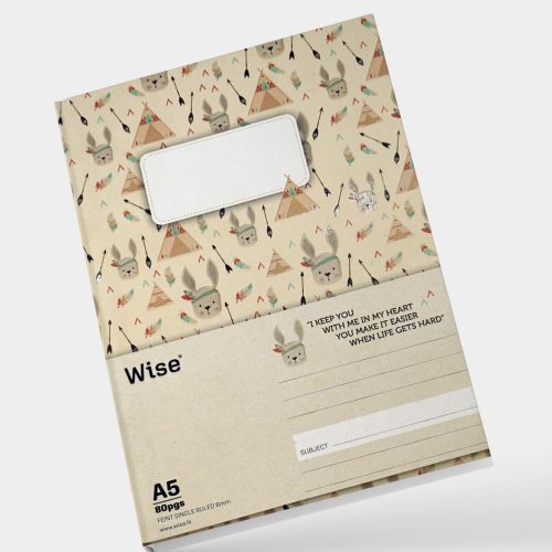 WISE A5 80 PGS SINGLE RULED
