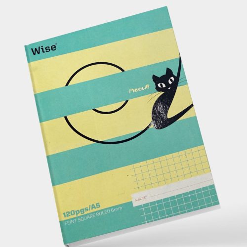 WISE A5 120 PGS SQUARE RULED